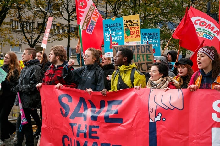 Demonstrasjon under klimatoppmøtet i Glasgow