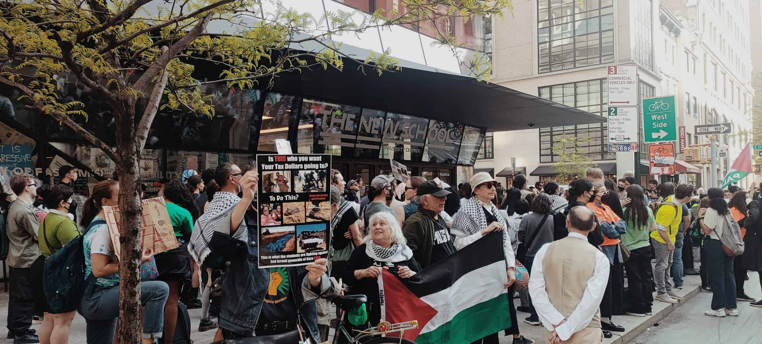 Demonstranter i New York